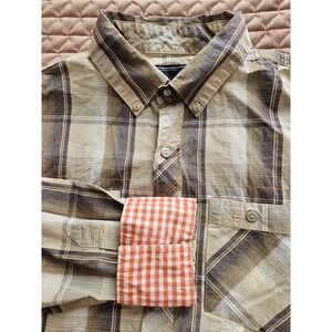 Nuco Men's Adjustable Long Sleeve Plaid Reversible Cuff, 100% Cotton, Size LG